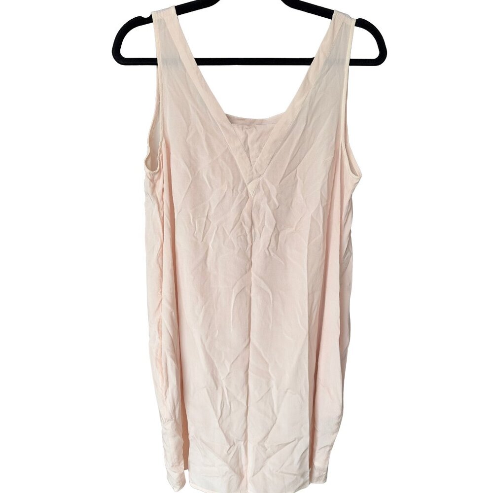 SONG by Valerie Gregori McKenzie Blush V Neck Dress with Pockets Size Small
